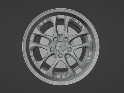 Minerva - 3 Piece Wheels - Game Ready Low-poly 3D model