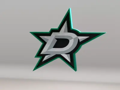 NHL Dallas Stars Team Logo 3D model