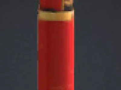 Elegant Red Pen 3D model