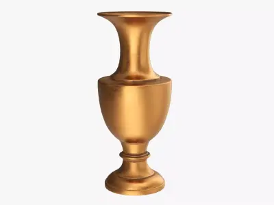 Oriental metal vase 02 3D model