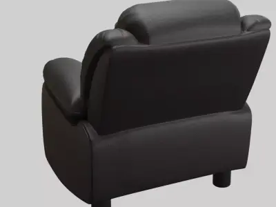 Black Modern Recliner Chair 3D model
