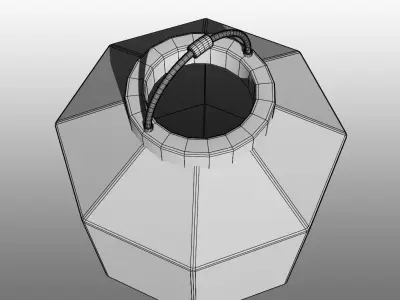 Painted-mountain Paper Lantern 3D model