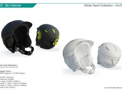 Winter Sport Equipment Ski and Snow 3D model