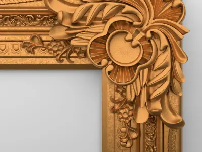   frame in classic style  for cnc manufacturing Low-poly 3D model