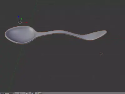 The spoon Low-poly 3D model