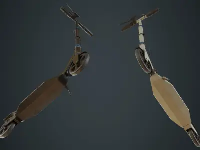 Kick Scooter 1B Low-poly 3D model