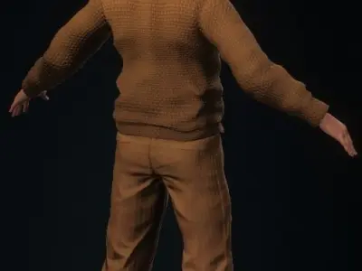 Realistic 3D School Boy RIGGED for Unreal Engine 3D model