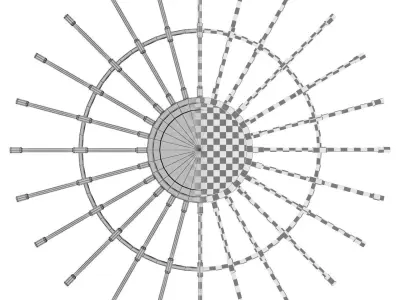 Ginnia Wall Mirror MCRF6158 3D model