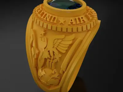US Air Force Ring 3D print model