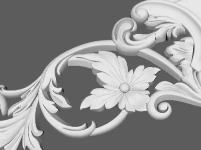 Central decor ornament for furniture 3D model 708