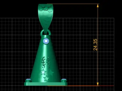 TRAFFIC CONE PENDANT 3D PRINTABLE MODEL  3D print model