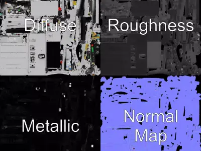 Energy Distribution Panel Model Pack with LED Indicators Low-poly 3D model