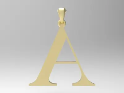 Alphabet Latin A 3D print model