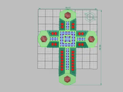 2 Colors Fashion Cross 3D print model