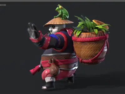 panda 3D model shop