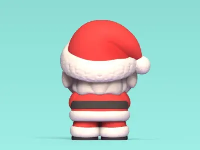 Santa Claus with Present 3D print model