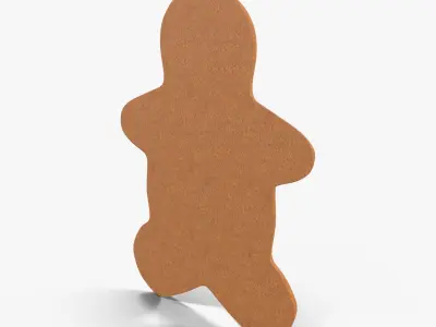 Gingerbread Cookie 7 Low-poly 3D model