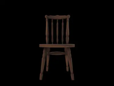 3d Model  Ladderback Chair Isolated On High Render 3D model get