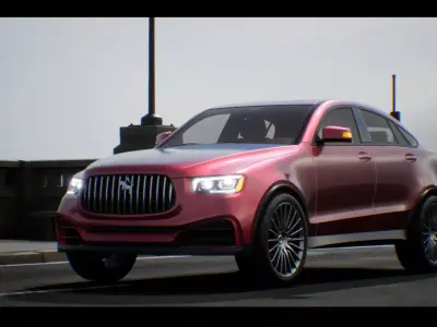 SUV 02 Driveable Animated Realistic Low-poly 3D model