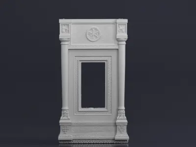 001573 raw 3D scan of a floor-standing kiot 3D model