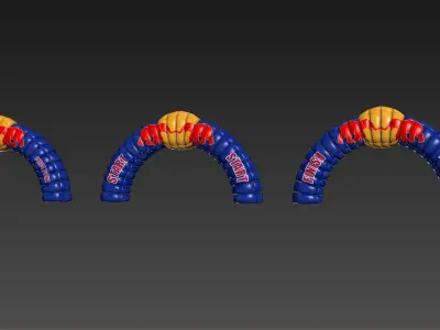 Redbull Start Finish CheckPoint  Low-poly 3D model