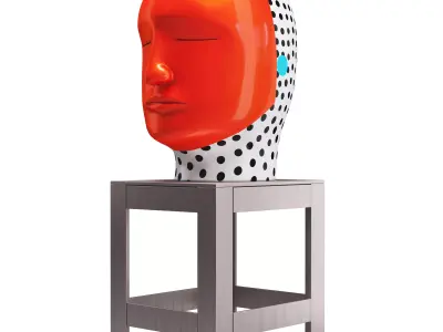 Jun Kaneko Head Sculpture 3D model