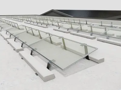 Rooftop Lightweight Solar Construction Type-2 3D model