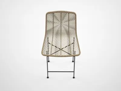 Bloomingville Natural Rattan bar stool 3D model
