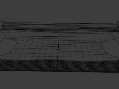 Basic futsal court Free 3D model