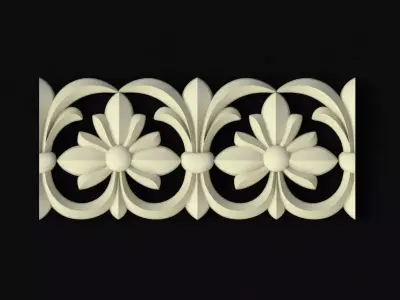 Central decor ornament for furniture 3D model 233