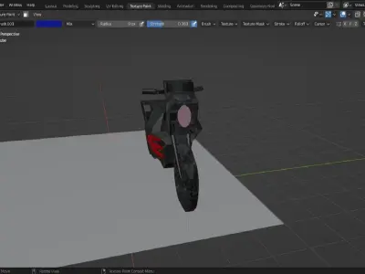 3D motorsiklet modeli  Low-poly 3D model