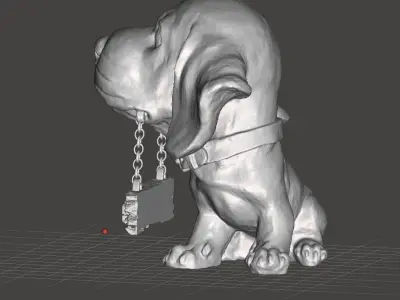welcome puppy beagle with and without hooks snoopy puppy 3D print model