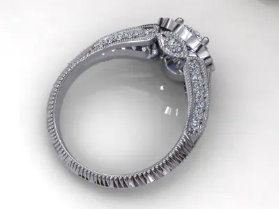 Flower True Love Wedding Ring 3D print model