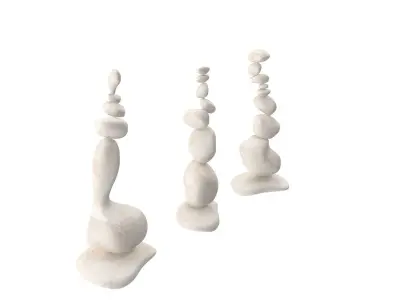 Stone towers 3D model