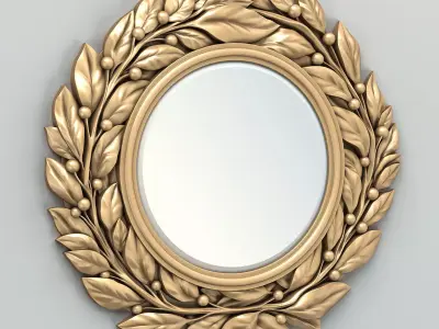 Round mirror frame 006 3D model