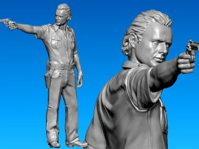  Shooting cowboy model - 3D print 3D print model