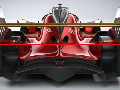 Ferrari 499P Racecar 2023 3D model