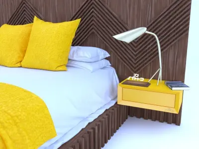 STM-D BED model BBB Low-poly 3D model