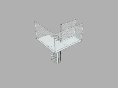 Metal Walkway and Ladder Free low-poly 3D model