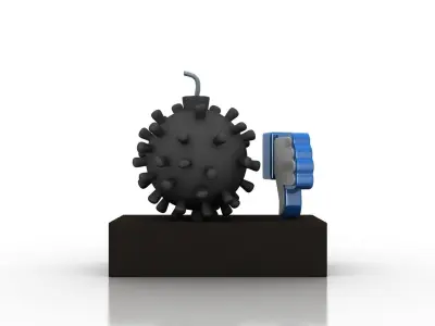 Coronavirus consequences  3D model