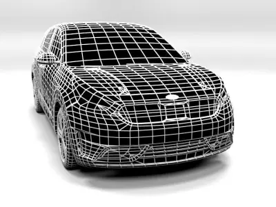 KIA NIRO LOWPOLY  Low-poly 3D model