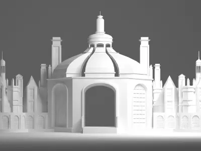 Carnival entry gate 3D model