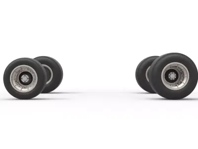 Wheel set of Vintage Asphalt Supermodified V2 Scale 1 to 25 3D print model