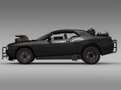 Mad Max Fight Interceptor Dodge Challenger 2015 3D model