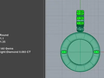  Customizable engraved Round Medallion Pendant 3D print model