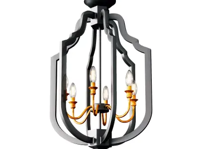 Cage chandelier 3D model