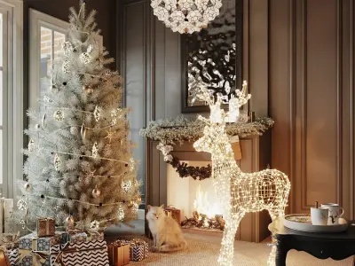Christmas Day scene 3D model 3D model