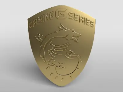 MSI Logo 02 - 8K Texture Free 3D model