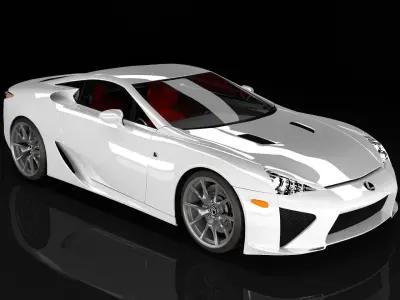 Lexus LFA   Low-poly 3D model