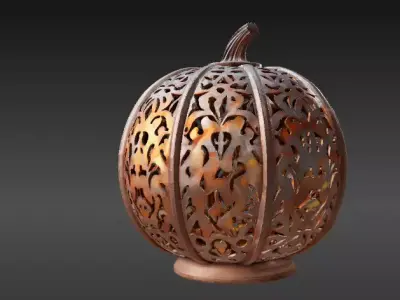 Jack-O-Lantern Pumpkin 3D Model Halloween Two Pack Model 3D model